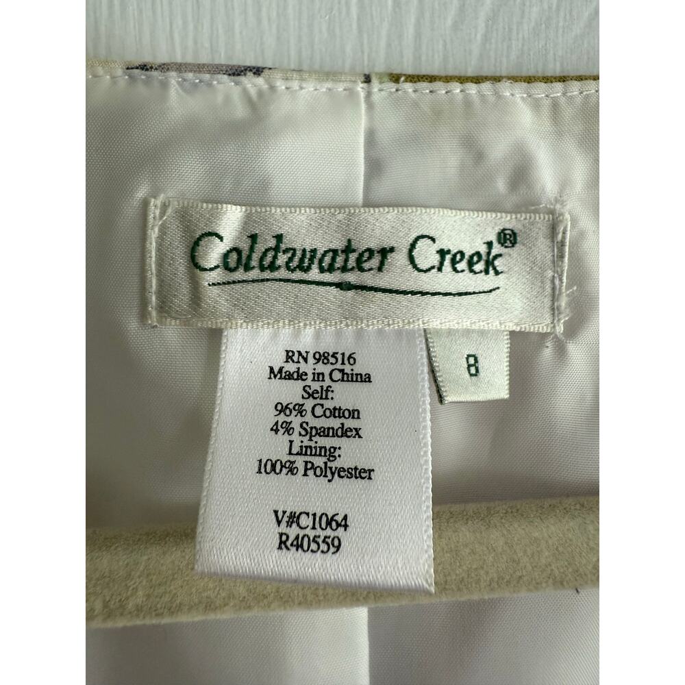 Vintage Coldwater Creek Cotton Floral Midi Dress size 8 - Picture 3 of 5